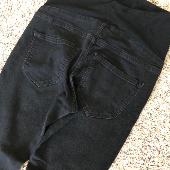 H&M MAMA maternity jeans dark black fade wash - Picture 2 of 5
